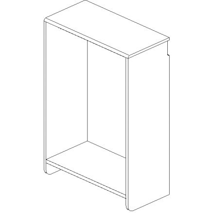 Salt Oak 30" Double Hang Half Cabinet